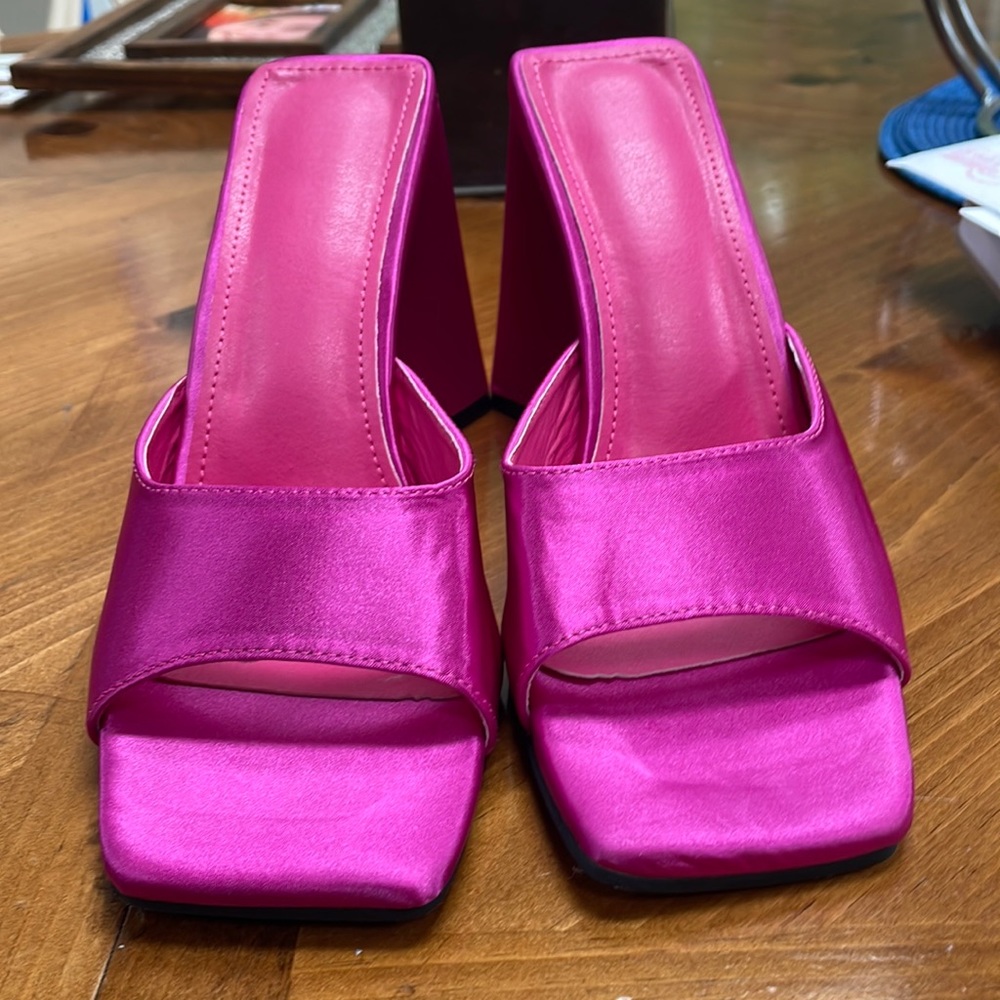 Pink shoes revolve